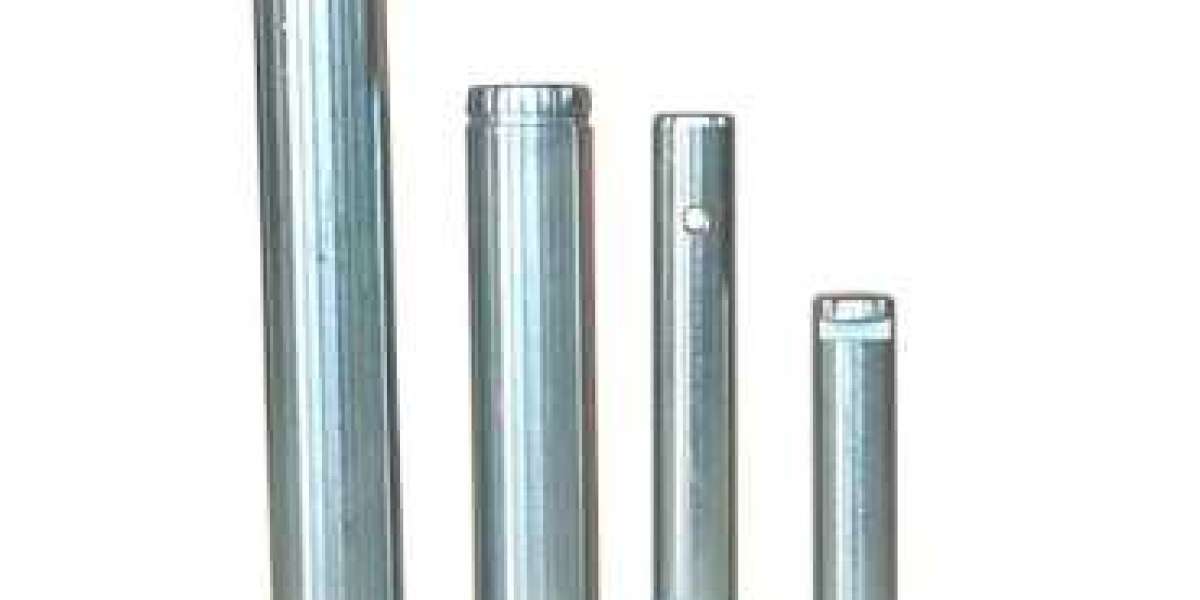 Blue and white zinc plated pin shaft