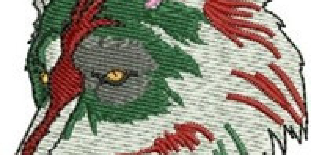 Artistic Wolf Embroidery Design for DIY Fantasy Projects