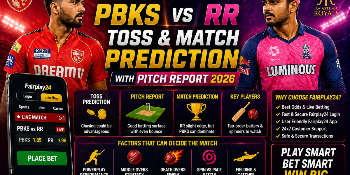 Fairplay24 PBKS vs RR Toss & Match Prediction with Pitch Report 2026